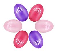 EastRock Professional 6-Pack Plastic Egg Shakers - Precision Hand Percussion for Musicians, Rhythm Training, Band Practice (Pink Purple Rose)