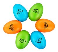 EastRock Professional Maracas 6-Pack Plastic Egg Shakers - Precision Hand Percussion for Musicians, Rhythm Training, Band Practice (Blue, Orange, Green)