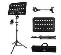 EASTROCK Sheet Music Stand Professional with Portable Bag Widened Panel, Thickened Pipe Wall, Lengthened Height Lifting Music Stand, Adjustable Folding Music Stand, with Phone Holder