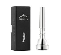 EastRock Silver Plated Bb Trumpet Mouthpiece 3c Made of Brass for Professional Players