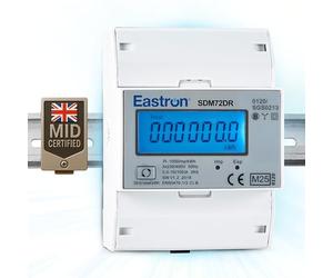 Eastron MID Certified kWh and Power Measurement Three Phase Energy Meter (SDM72DR-MID)