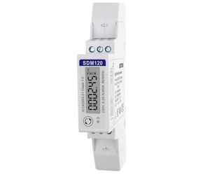 EASTRON SDM120 Power Meter - Single-Phase - Modbus RS485 RTU - DIN Rail Mounted Electricity Meter, 45A kWh Mains, 2 Pulse Output Counter - AC Meter - LCD Display - MID Calibrated Electricity Meter