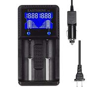 EASTSHINE Universal Battery Charger S2 Lcd Display Speedy Smart Charger For Rechargeable Batteries 5.70 in x 2.95 in x 1.55 in Black