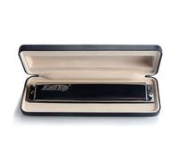 EasttopT2403 24 Hole Chord Harmonica Thickened Copper Cover F Harmonica Harp Mouth Organ Harmonica for Beginners, Adults, Bands, Students, Professionals, Unusual Instruments (Silver)