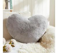 EastTree Heart Pillows, Light Grey Heart Shaped Pillows, Ultra Soft Extra-Large Fluffy Pillows, Love Throw Pillows Gifts, Women Girls Living Room Decor 15x18 Inch