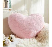 EastTree Heart Pillows, Light Pink Heart Shaped Pillows, Ultra Soft Extra-Large Fluffy Pillows, Love Throw Pillows Gifts, Women Girls Living Room Decor 15x18 Inch