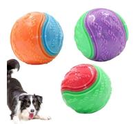 Eastuy 3PCS Squeaky Dog Ball, Dog Balls, Dog Toys Teeth Cleaning Puppy Chew Toys Pet Training Ball Dog Interactive Ball Indestructible Dog Toys for Playing, Training, Interacting, Boredom
