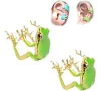 Eastuy Frog Ring for Women, Cute Frog Ring, Funny Tree Frog Ring, Adjustable Open Ring, Creative Simulation Tree Frog Finger Band, Novelty Animal Ring Jewelry Gifts for Women Girls