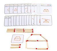 Eastuy Matchstick Puzzles | Wooden Matching Game Puzzle Matchstick Puzzles - Educational Math Travel Toys for Enhancing Logical Thinking Observation Ability
