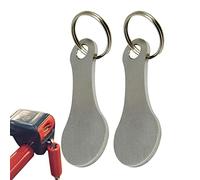 Eastuy Shopping Trolley Tokens | Portable Metal Keychain for or Grocery Shopping Cart,Coin Pound Shopping Keyring Clasp Supermarket Locker