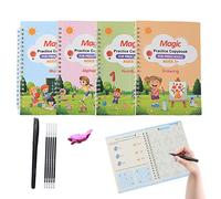 Eastuy Tracing Workbook Set | Practical Calligraphy Practice Book Erasable, Preschool Workbook Template Design Develop Basic Writing Skills with Grip