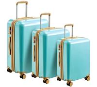 EastVita Luggage Sets, 20 in Carry On Suitcase with Spinner Wheels, 3 Digit TSA Lock, Hard Shell Luggage Sets with Duffle Bag for Men Women, Light Green, Carry-On 20/24/37Inch, Lightweight