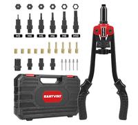 Eastvolt Rivet Nut Tool Kit, 3 in 1 Hand Rivet Gun, 14-Inch Rivnut Tool with 6 Metric Mandrels M3 M4 M5 M6 M8 M10, Rivet Bolt Tool with 3 Metric Bolt Mandrels and Rugged Carrying Case