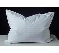 Eastwarmth Goose Feather Blend with Polyester Bed Pillows 100% Cotton, Medium Soft Soft Support Standard Pack of 1, Stripe White