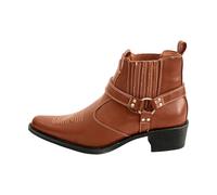 Eastwood Cowboy Ankle Boots US Brass Tan 10