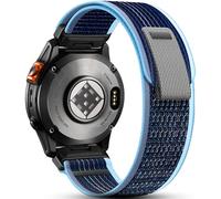 Easuny 26mm Strap Compatible with Garmin Fenix 6X Pro Strap/Fenix 6X/Fenix 7X/Fenix 7X Pro/Fenix 8 51mm/Fenix 5X/Plus, Quickfit Nylon Band for Fenix 3/HR, Epix Pro 51mm, Instinct 2X solar, StormBlue
