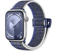 Easuny Solo Loop Strap Compatible with Apple Watch Straps 45mm 44mm 42mm 49mm, Braided Nylon Band Sport Stretchy Straps for Apple Watch SE/iWatch Series 9 8 7 6 5 4 3 2 1 Ultra 2/Ultra, Storm Blue
