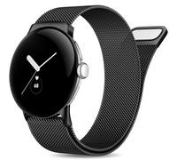 Easuny Strap Compatible with Google Pixel Watch 2 Strap/Google Pixel Watch Strap, Adjustable Stainless Steel Metal Band Compatible with Pixel Watch 1 2022/Pixel Watch 2 2023 for Women Man, Black