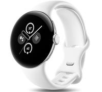 Easuny Straps Compatible with Google Pixel Watch 2 Strap/Google Pixel Watch Strap, Adjustable Soft Silicone Sport Strap for Google Pixel Watch 2022/Pixel Watch 2 2023 for Women Men, Large White