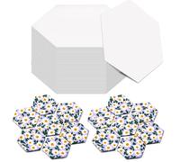Easusy 100 Count Quilting Templates, Hexogon Patchwork Templates, 1 Inch English Paper Piecing for Quilting Sewing DIY Craft