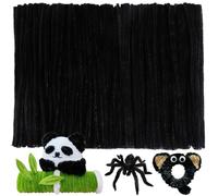 Easusy Black Pipe Cleaners, 150 PCS Chenille Stem Set, Pipe Cleaners for Craft and Creative Home Decoration Supplies DIY Arts