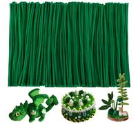 Easusy Green Pipe Cleaners, 30cm Pipe Cleaners for Christmas Craft, 150 PCS Chenille Stem Set, Pipe Cleaners for Craft and Creative Home Decoration Supplies DIY Arts