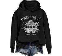Easwisa Stars Hollow Hoodie Unisex Sweatshirt Casual Vintage Pullover Stars Hollow Where You Lead I Will Follow Shirt-Black||L