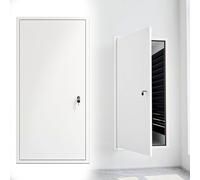 Easy Access Panel Door for Drywall, 65x65cm Aluminum White Access Hatch with Lock & Key, Ideal for Plumbing & Attic, Inspection Trap Door for Walls/Ceilings