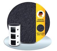 easy and green Felt Pad Suitable for Componibili Made of Upcycling rPET Felt - Made in Germany - Bedside Table Round Underlay Felt Washable - Round Bedside Table Flower Coaster Round