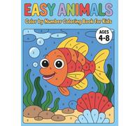 Easy Animals Color by Number Coloring Book for Kids: A Fun Color by Number Activity Book Filled with Adorable Animals