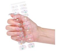 Easy Application Gel Nail Wrap Full Coverage Stick Manicure is an essential home manicure essential home manicure is a colorful accessory for unwanted home manicure