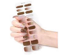Easy Apply Gel Nails Stickers Christmas Styles UV Gel Wraps Beginner Friendly Accesories for Salon or Home Art Nails Wraps