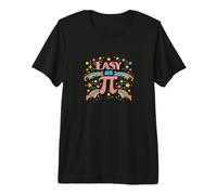Easy As Pi Retro Rainbow Math Premium T-Shirt
