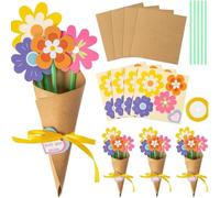 Easy Assembly Flower Bouquet Craft Kit - Mother's Day DIY Gift,24 Set Bulk Floral Crafting Kit,Make Your Own Bunch of Flowers Teacher Appreciation Gifts for Classroom School Activity (Set1)