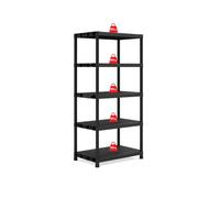 Easy Assembly Heavy Duty 5 Tier Plastic Shelving Unit - W 90 x D 60 x H 187cm