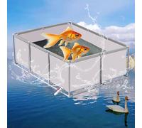 Easy Assembly Koi Holding Tank - 3x1.5x0.6m Above Ground White Pond for Outdoor Fish Farming - Durable Steel Construction, Ideal Temporary Solution for Aquatic Enthusiasts