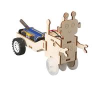 Easy Assembly Science Craft Wooden Robot Car STEM Physics Learning Toy for Children Age 6 Wooden Robot Science