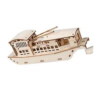 Easy Assembly Wooden Red Boat Model Creative Science Project for Classroom Miniature South Lake Red Boat Model Tool Nationalistic Gift