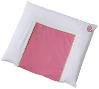 Easy Baby, Changing Mat in Fabric with Fine Embroidery, Approximately 85/75 cm, Removable, Pink (Pink)