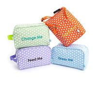 Easy Baby - Diaper, Bottle, and Supplies - Organizer Pouches - Change, Feed, and Dress Me (4 Pack Laguna) | Organizing Packing Tote Cubes for Baby Items | Good for Travel and Keeping Organized