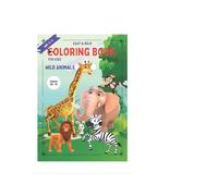 Easy & Bold Coloring Book for Kids - Wild Animals, Age 03-08 Years.: Activity Book, Art, Drawing & Coloring.