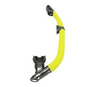 Easy Breath Dry Snorkel Tube, Full Dry Top Snorkel with Top Valve for Freediving Scuba Diving Snorkeling Lightweight Underwater Breathing Tube for Adults (Yellow)