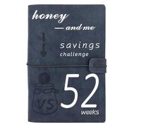 Easy Budget Binder, 52-Week Couple Challenge Savings Binder Envelope for Cash Stuffing, Savings Book with Cash Envelopes Suitable for Any Place Such as Home, Office, School