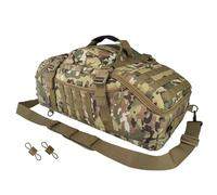EASY BW 65L Large Travel Duffle Bag Military Tactical Backpack, Army Assault Pack 3 Day Bug Out Rucksack for Outdoor Sports Hiking Camping with Molle System, CP Camo