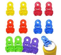 Easy Can Opener with Hole, 12 Pcs Manual Ring Pull Aid Drink Can Openers Safety Soda Can Tab Plastic Opener Tool Leakproof Pop Can Opener for Coke, Beer, Aluminum Beverage (6 Colors)