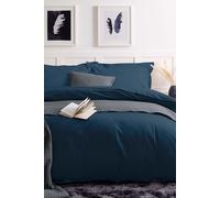 Easy Care 200 Thread Count Cotton Polyester Percale Duvet Cover Belledorm Navy Single