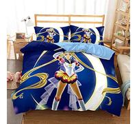 Easy Care Duvet Cover Set | Double Bed Size | Sailor Moon Bedding (200x200cm(Double),Pink 02)