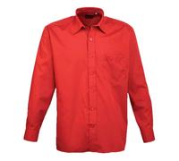 Easy Care Long Sleeve Poplin Polyester/Cotton Shirt by Premier