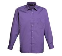 Easy Care Long Sleeve Poplin Polyester/Cotton Shirt by Premier