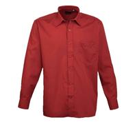 Easy Care Long Sleeve Poplin Polyester/Cotton Shirt by Premier